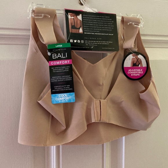 BALI Easylite Smooth Comfort Bra With Convertible Straps/Black/Size Large/NWOT! - Picture 5 of 5